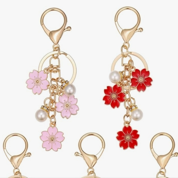 Cherry Blossom Flower Keychain - Choice Of One - Picture 2 of 4